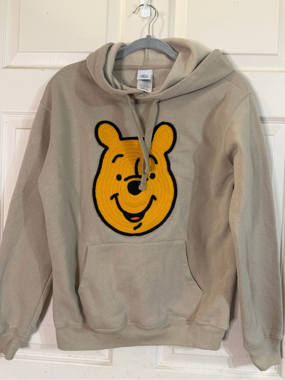 Vintage 2010's Winnie the Pooh Beige Brown Woman's Hoodie Sz S EUC